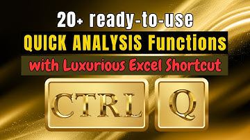 20+ Functions of Excel Quick Analysis