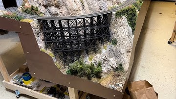 O/On30 - Scenery at the Base of the Big Trestle - Model Railroad Adventures With Bill EP237