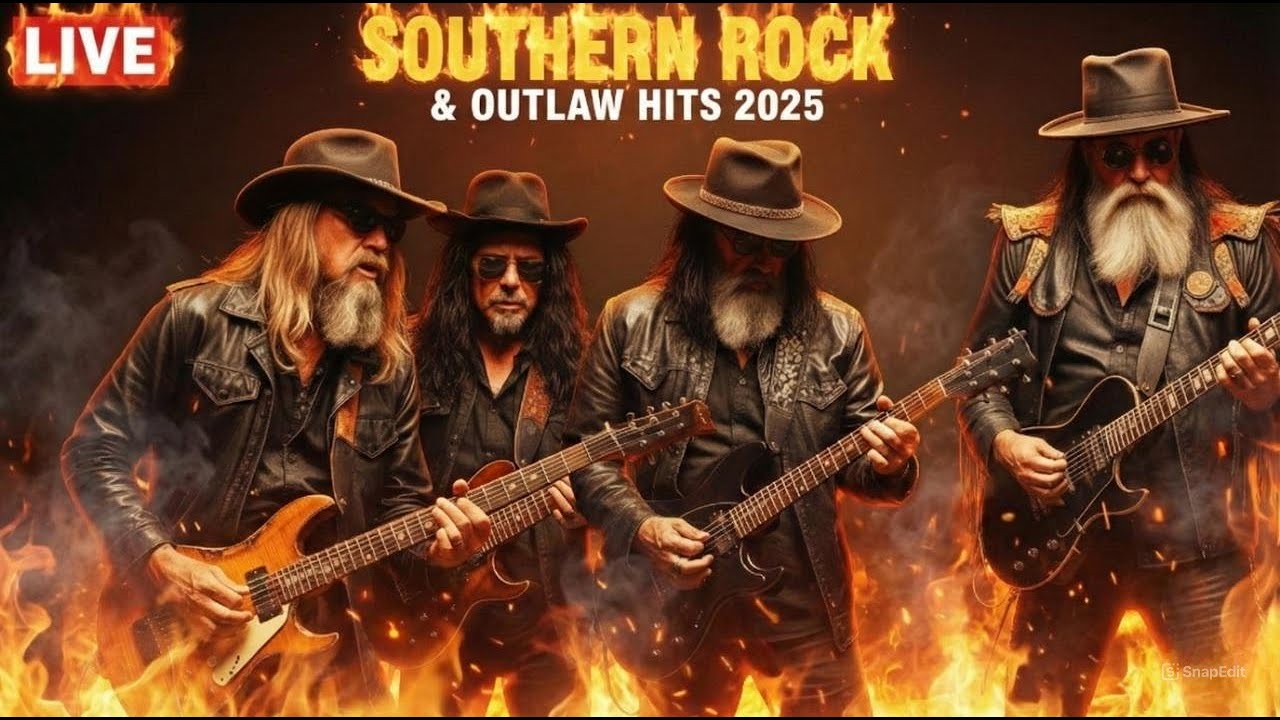 🔴 Southern Rock & Outlaw Anthems | Hottest Guitar Hits 2025 (Lynyrd Skynyrd & The Eagles)