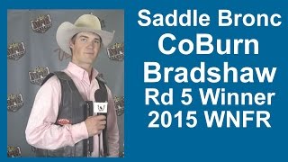 Saddle Bronc Rider CoBurn Bradshaw Claims Victory In Rd 5 Of The 2015 WNFR