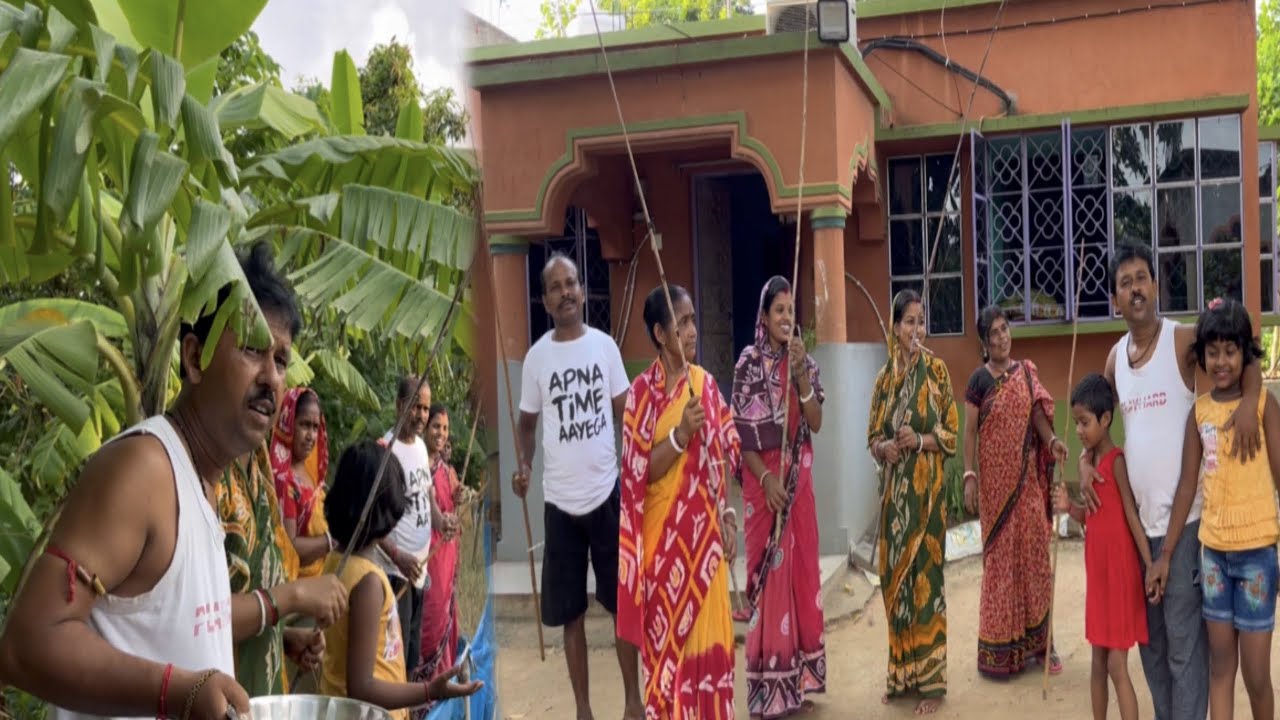 সবাই মিলে চ্যালেঞ্জ করে পুকুর থেকে মাছ ধরে জমিয়ে খাওয়া দাওয়া॥