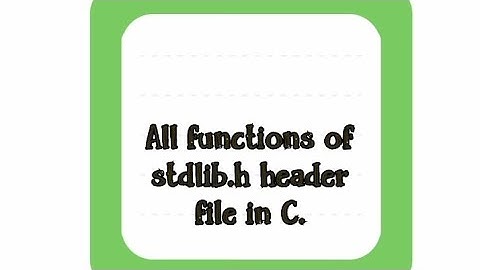 All function of stdlib.h header file in C. #codingby_techno_turtle #coding #cprogramming #shortsfeed