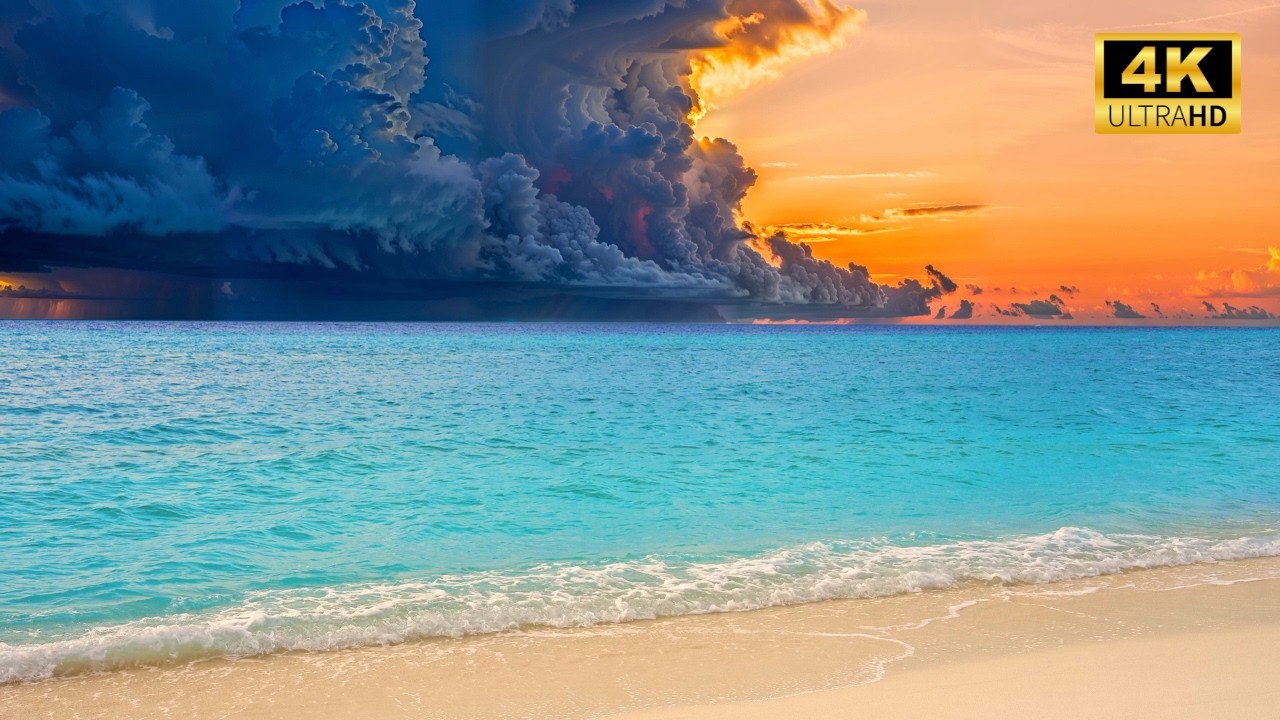🌅 Drift into Calm 🌊 Sunset Ocean Waves in 4K for Better Sleep and ...