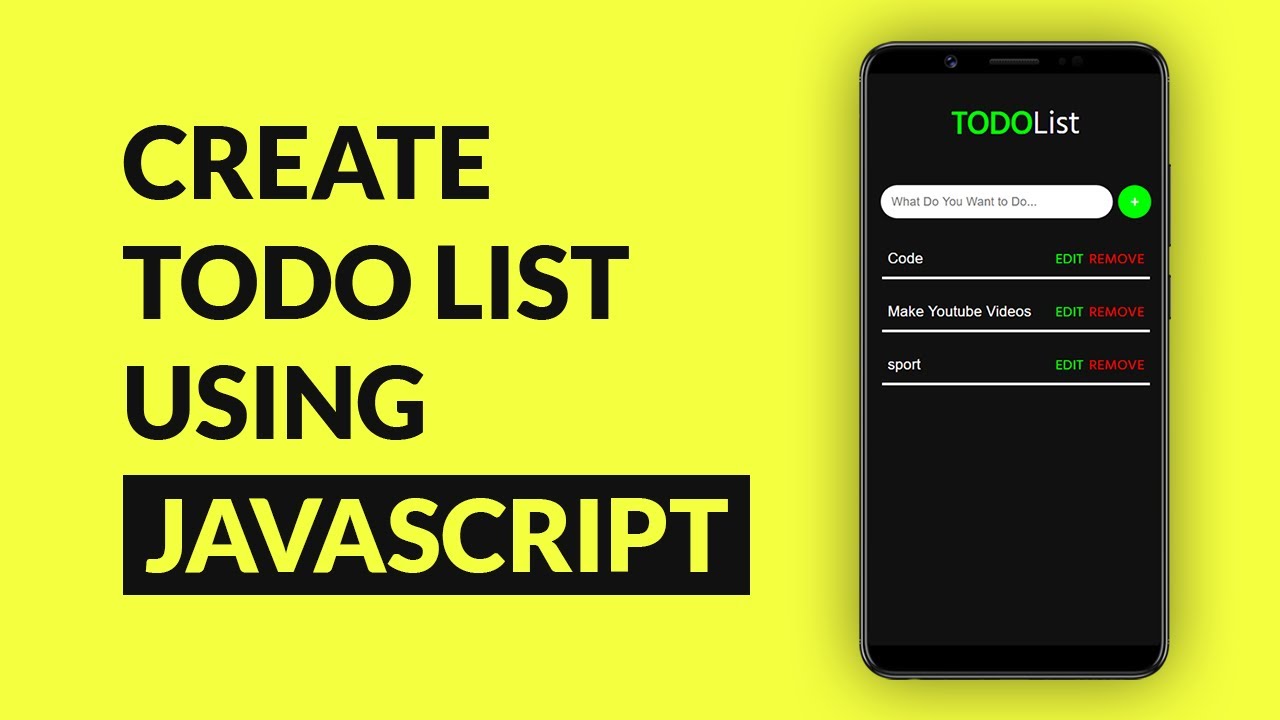 How to code a Todo List using HTML & CSS & JavaScript