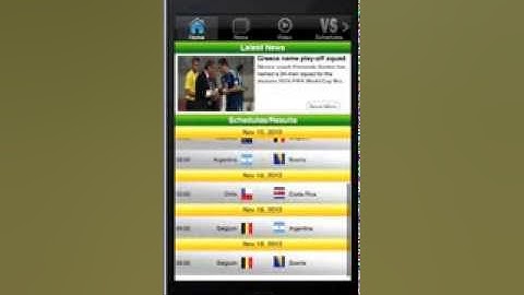 FIFA World Cup 2014 Demo Mobile App