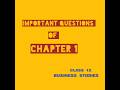 Class 12 | Business studies| Chapter 1 | #important question #long #shorts #notes by jaspreet