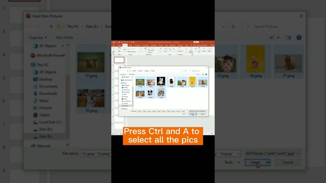 How To Batch Import Pictures Into Different Slides Of PowerPoint 