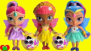 shimmer and shine flower sprites gets lol surprise pets toy video