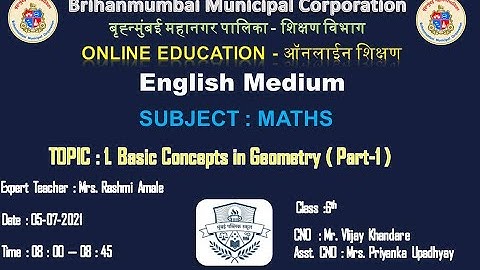 MATHS  / 6th Std / 1.BASIC CONCEPTS IN GEOMETRY (PART-1) / 05.07.21
