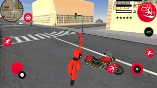 Deadpool Stickman Rope Hero Games: Gangster Crime - New Stickman Simulator Game - Android Gameplay screenshot 2