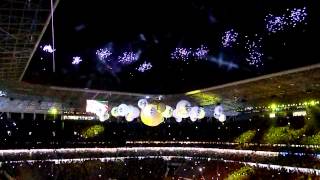 inauguração Arena Grêmio  hino RS e fogos