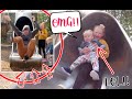 EXPLORING CENTER PARCS FOR THE FIRST TIME! & HILARIOUS HUGE SLIDE FAIL!!