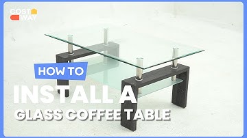 How to Install the Rectangular Tempered Glass Coffee Table End Side Table | HW67545 #costway #howto