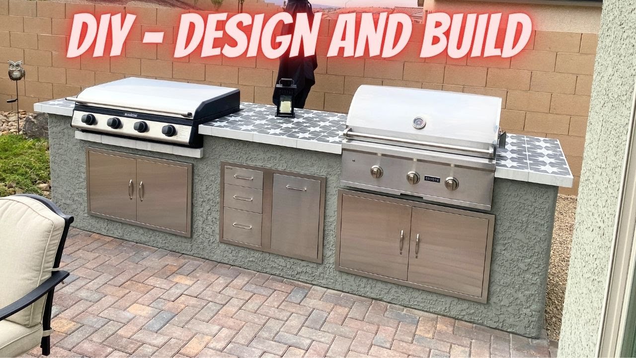 Low Cost DIY Outdoor Kitchen - Layout ideas - Build it to last. - YouTube