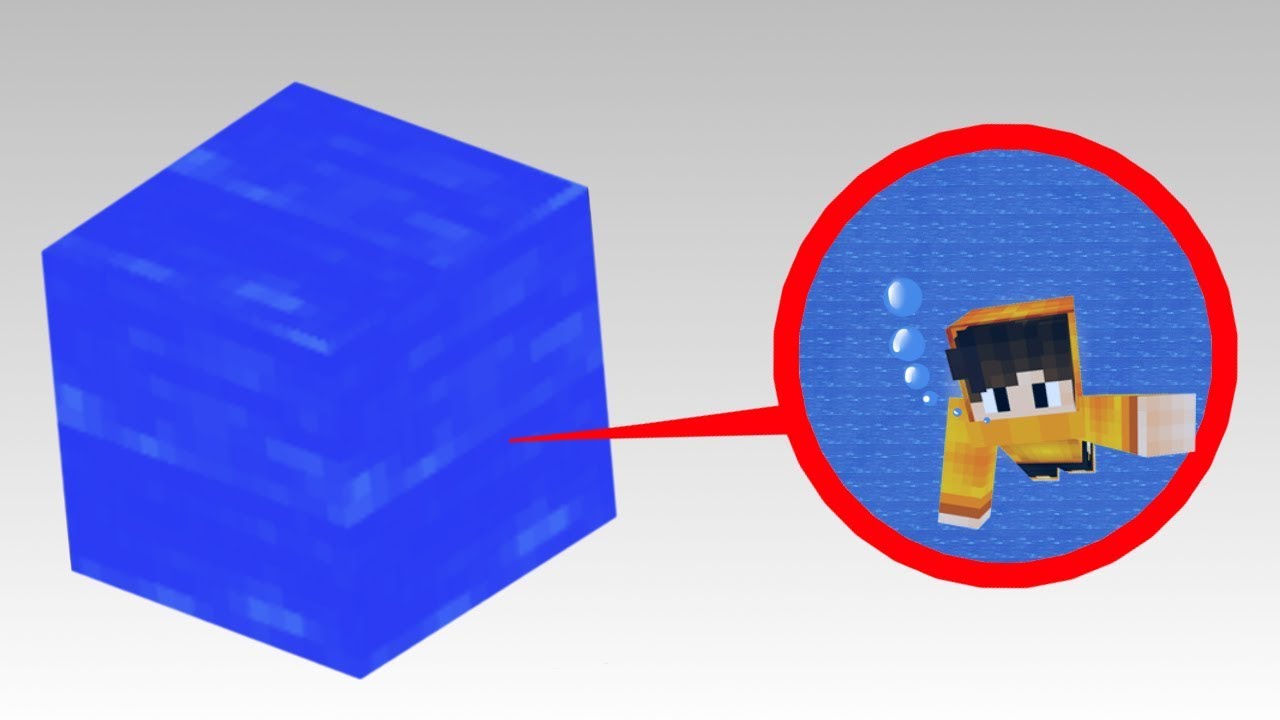 O QUE TEM DENTRO DE UM BLOCO DE ÁGUA? NO MINECRAFT!! - YouTube