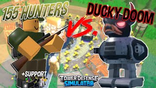 Can 155 HUNTERS take down the MECHA DUCKY DOOM?! (TDSROBLOX)