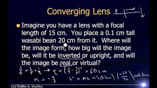 Physics123 Example Problems - Images with Lenses