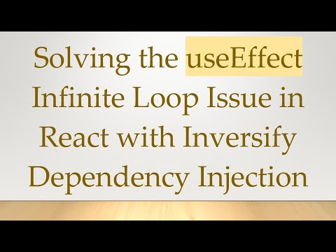 Solving the useEffect
