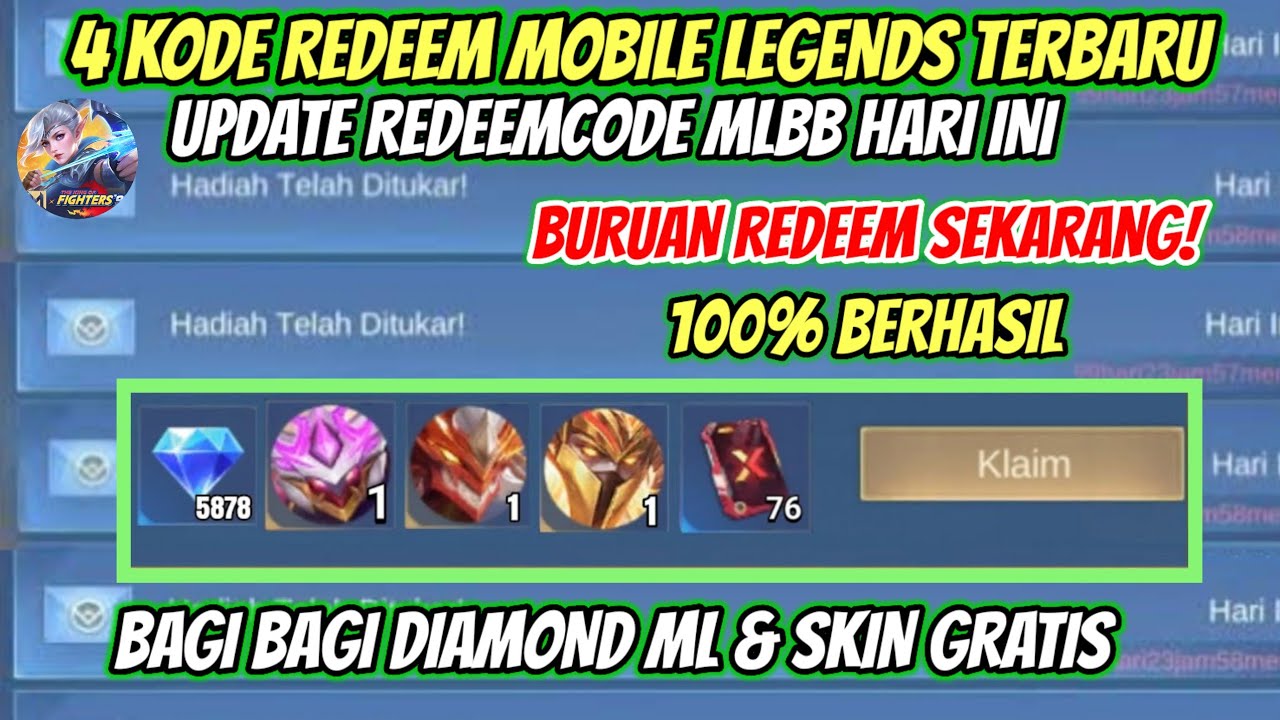 BURUAN! 4 KODE REDEEM ML TERBARU KODE REDEEM MOBILE LEGENDS HARI INI ...