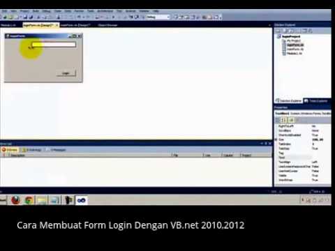 Cara Buat Form Login Vb.net  