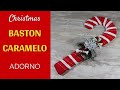 Tutorial DIY Cómo hacer un Adorno de Bastón de Caramelo para Navidad