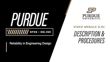 Reliability in Engineering Design | Description and Procedures | Purdue University