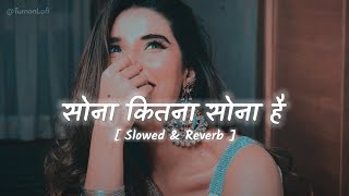 Sona Kitna Sona Hai - Slowed + Reverb | Udit Narayan | Hero No.1 | Govinda | Old Lofi Songs