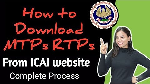 How to Download ICAI Recent MTPs RTPs CA Foundation Unicom How to get icai recent mock papers