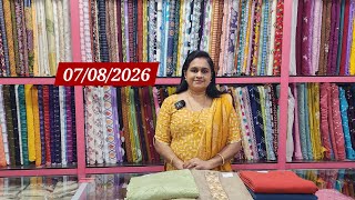 Chikankari work in soft malai chanderi Jamdhani cotton 🌹Chanderi -Linen mixed sets 🌹 screenshot 5