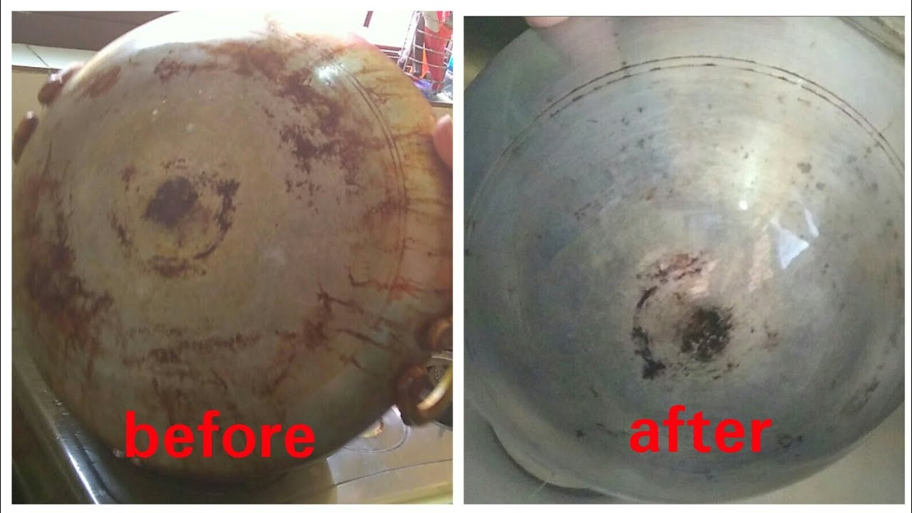 HOW TO CLEAN A BURNT ALUMINUM KADAI IN TELUGUEasy way to wash