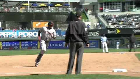 2012/09/23 Santana's two-run homer