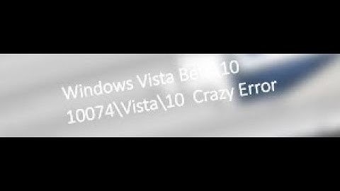 Windows Crazy Error