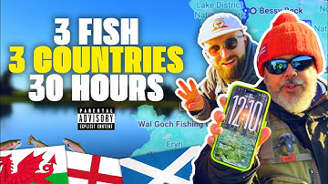 Kunnen we binnen 30 uur 3 vissen vangen in 3 verschillende landen? Wales, Engeland en Schotland!