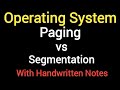 Lec-37 Difference between Paging and Segmentation | Operating System