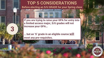 FSU S/U grade considerations for Spring 2020 semester