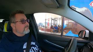 Dairy Queen Drive Thru, Strawberry Sundae & Chili Dog, South Padre Island, Texas, 1 Feb 2024, NGH