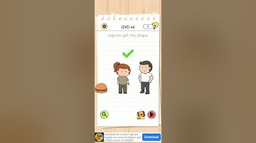 Brain test All-Star level 40 Help him get into shape walkthrough