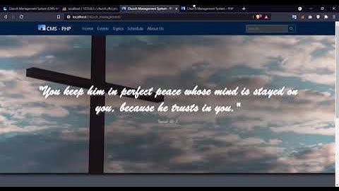 Church Management System CMS Website using PHP DEMO