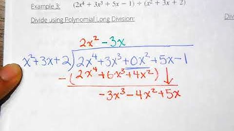 1819 Algebra II Lesson 5 3 2 dividing polynomials using long division   with remainder