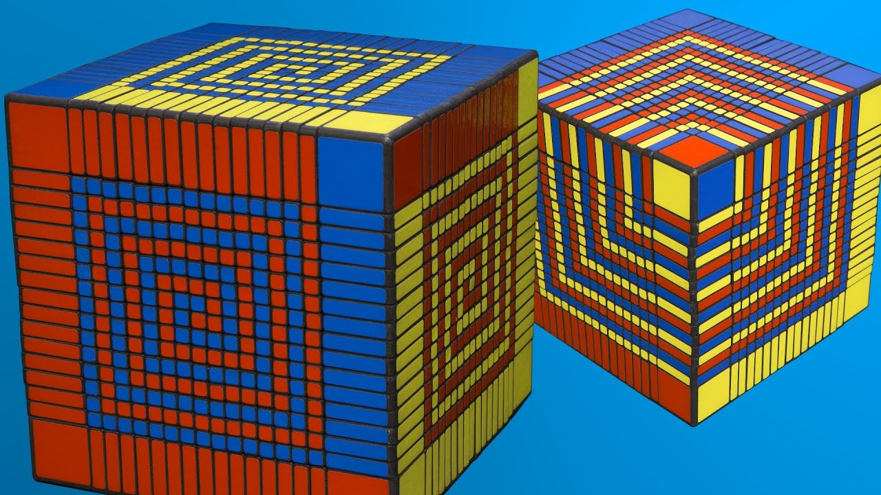 17x17 Patterns Cube In Cube Spiral Superflip YouTube