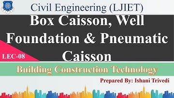 Lec-08_Box Caisson,Well Foundation,Pneumatic Caisson | Building Const.Technology | Civil Engineering