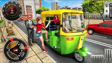Modern Tuk Tuk Rickshaw Driving city Mountain Auto Driver - AndroidGamePlay