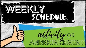 Daily Schedule in Seesaw | Announcements vs. Activities