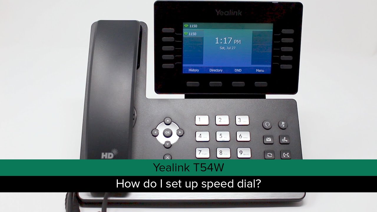 Yealink T54W -- How do I set up speed dial? - YouTube