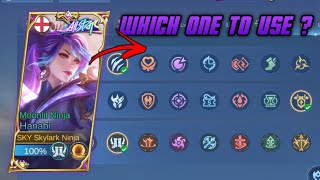 WHICH ONE IS GOOD?? NEW PERFECT EMBLEMS FOR HANABI | HANABI BEST BUILD & EMBLEMS 2023 | MLBB