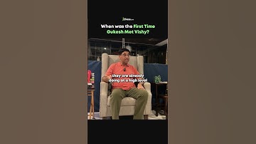 When Did Vishy Anand meet Gukesh For The First Time? ! #chess #shorts