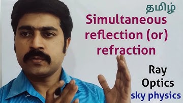 Simultaneous reflection||refraction|| Ln 6 ||Ray Optics|| STD 12 Physics ||sky physics