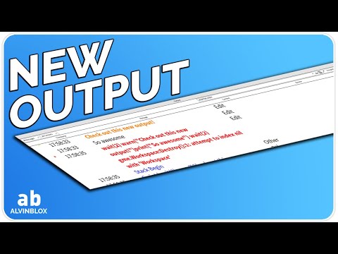 New Output In Roblox Studio New Features Youtube - scratch studio roblox events