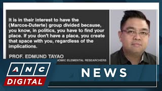 Political analyst: Certain personalities want Duterte-Marcos group divided | ANC