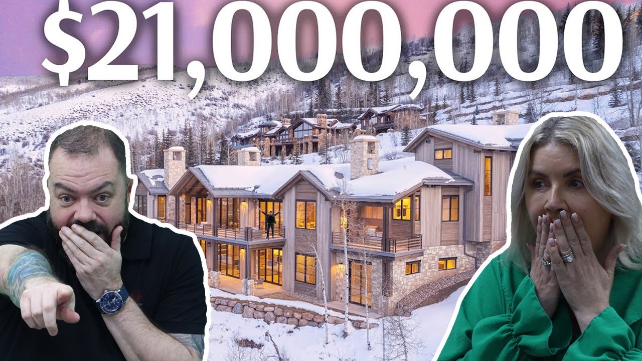 Inside a $21,000,000 Modern Colorado Mountainside Oasis! British Couple React!